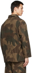 Études Brown & Khaki Camo Excursion Washed Jacket