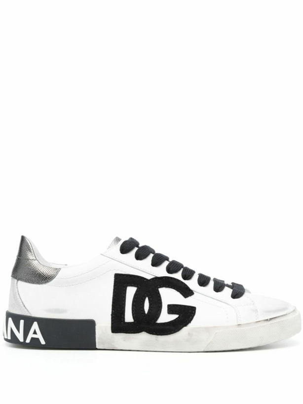 Photo: DOLCE & GABBANA - Logo Leather Sneakers