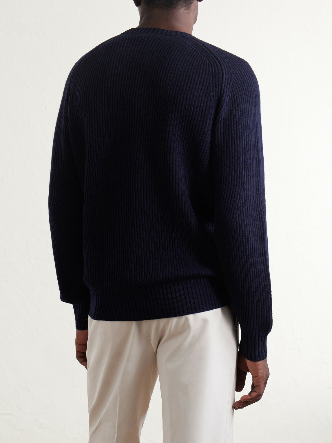 Altea - Ribbed Virgin Wool Sweater - Blue