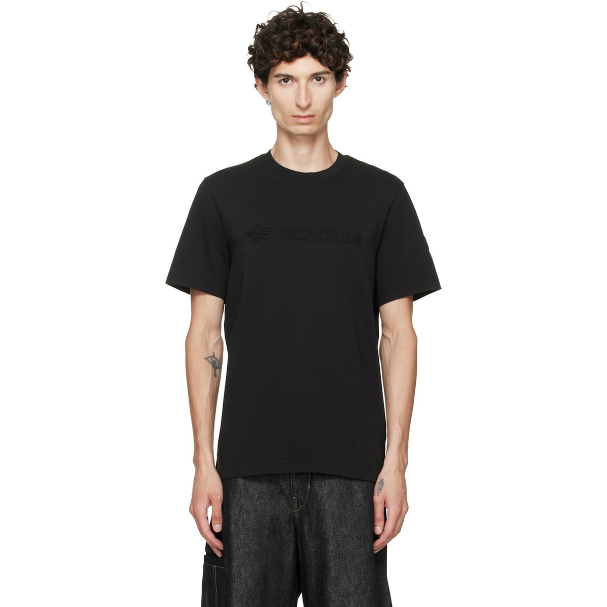 Moncler Black Logo Cotton T-shirt