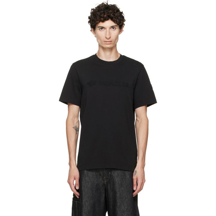 Photo: Moncler Black Logo Cotton T-shirt