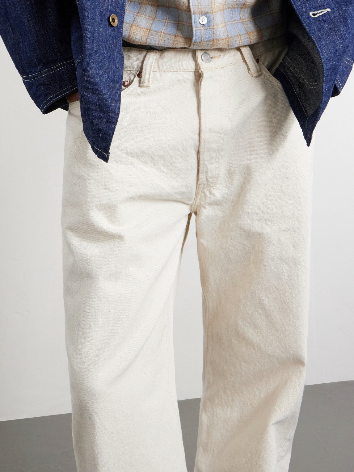 FULLCOUNT - 0105EC Straight-Leg Selvedge Jeans - Neutrals