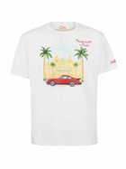 MC2 Saint Barth Man Cotton T-shirt With Montecarlo Placed Print And Embroidery