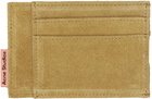 Acne Studios Tan Suede Card Holder