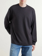 A.PRESSE - Cotton and Cashmere-Blend T-Shirt - Gray