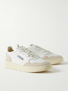 Autry - Medalist Suede-Trimmed Leather Sneakers - White