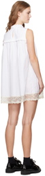 We11done White Lace Trim Minidress