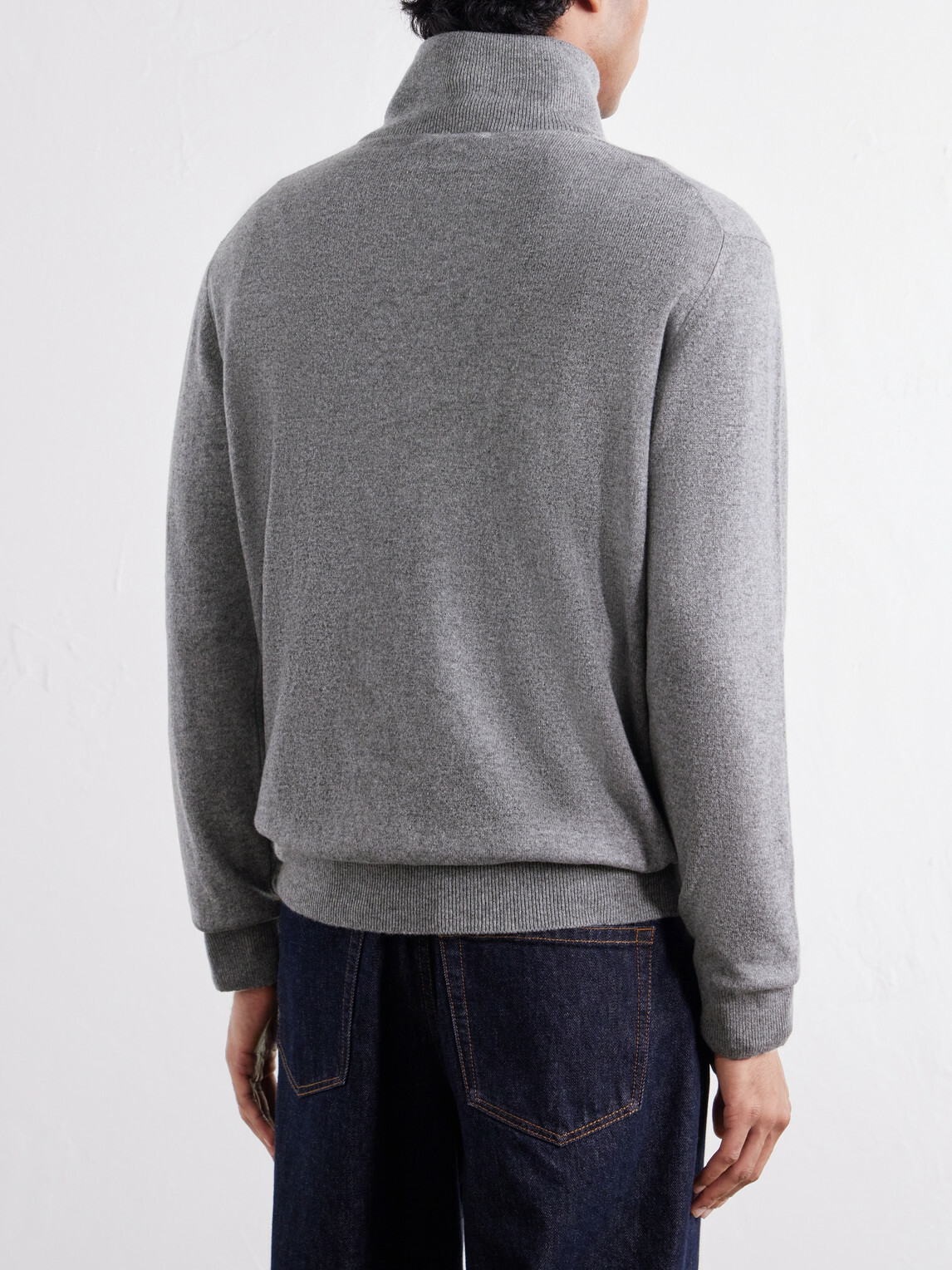 Begg & Co - Heriot Half-Zip Cashmere Sweater - Gray
