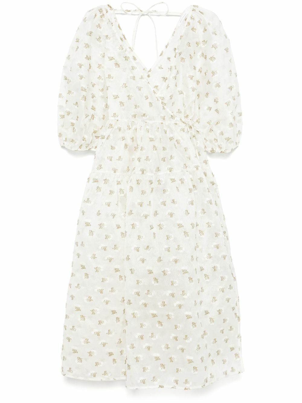 Cecilie Bahnsen White Vilma Midi Dress Cecilie Bahnsen