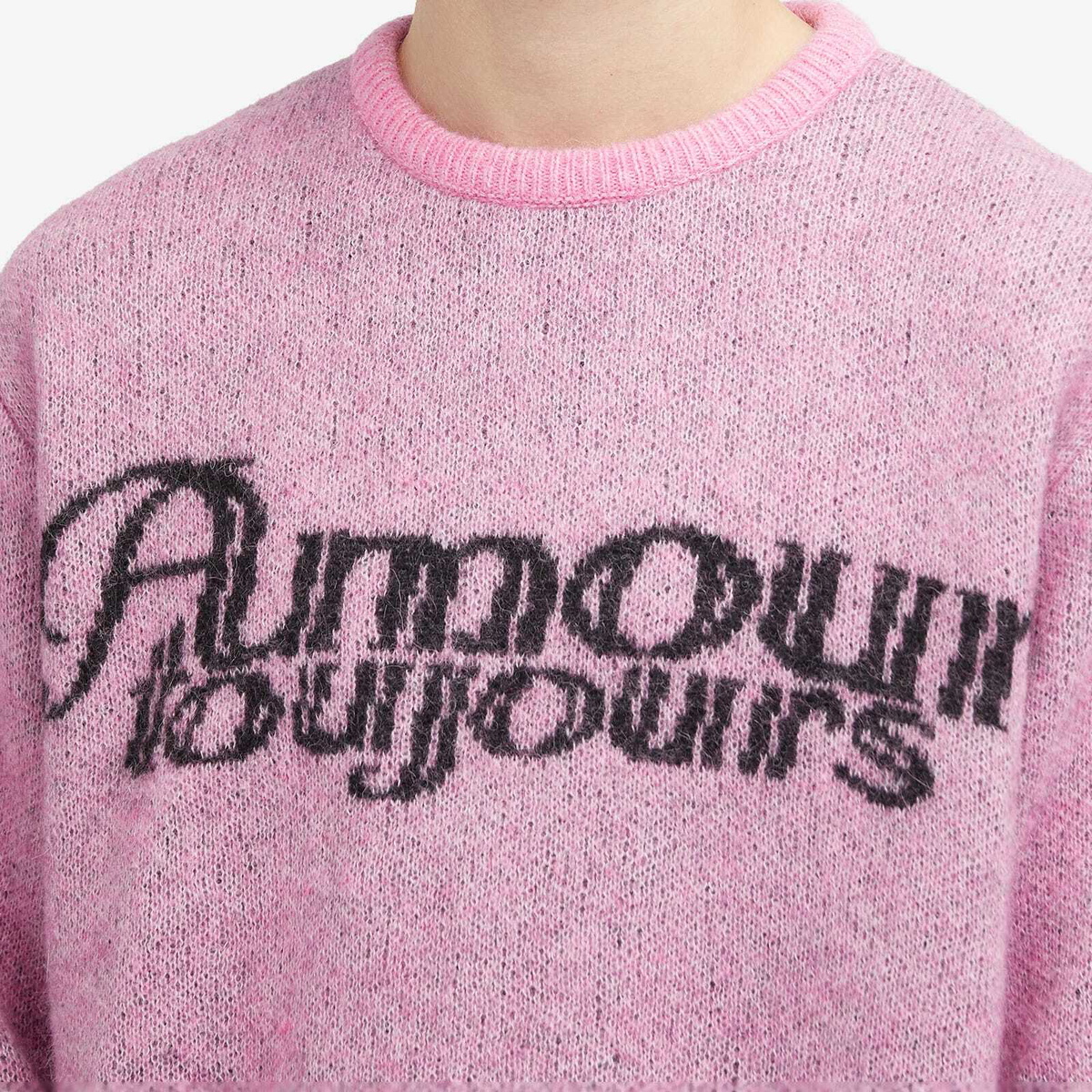 Carne Bollente Men's Mon Amour Toujours Crew Knit in Pink