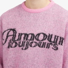 Carne Bollente Men's Mon Amour Toujours Crew Knit in Pink