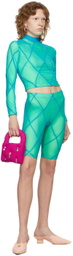Marshall Columbia SSENSE Exclusive Blue & Green Diamond Seam Bike Shorts