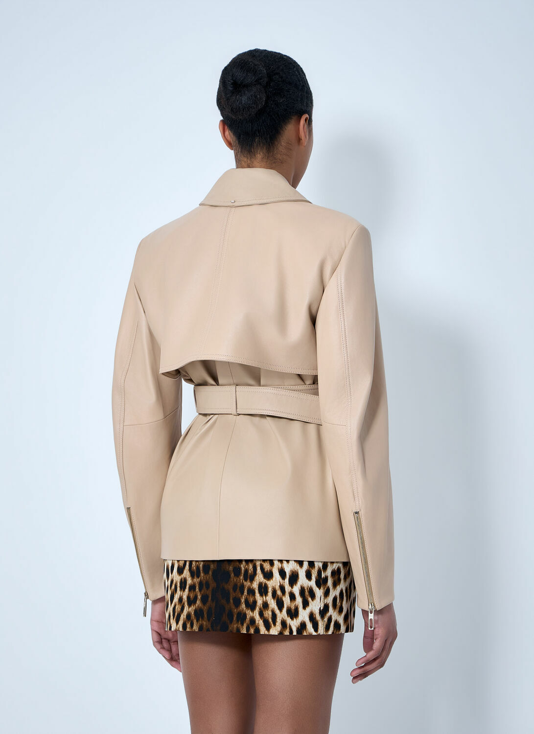 Sportmax Leather Belted Jacket