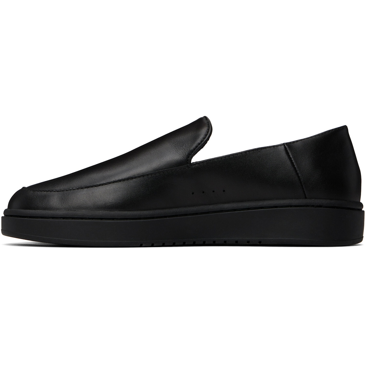 Hugo Black Logo Stamp Loafers