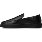 Hugo Black Logo Stamp Loafers