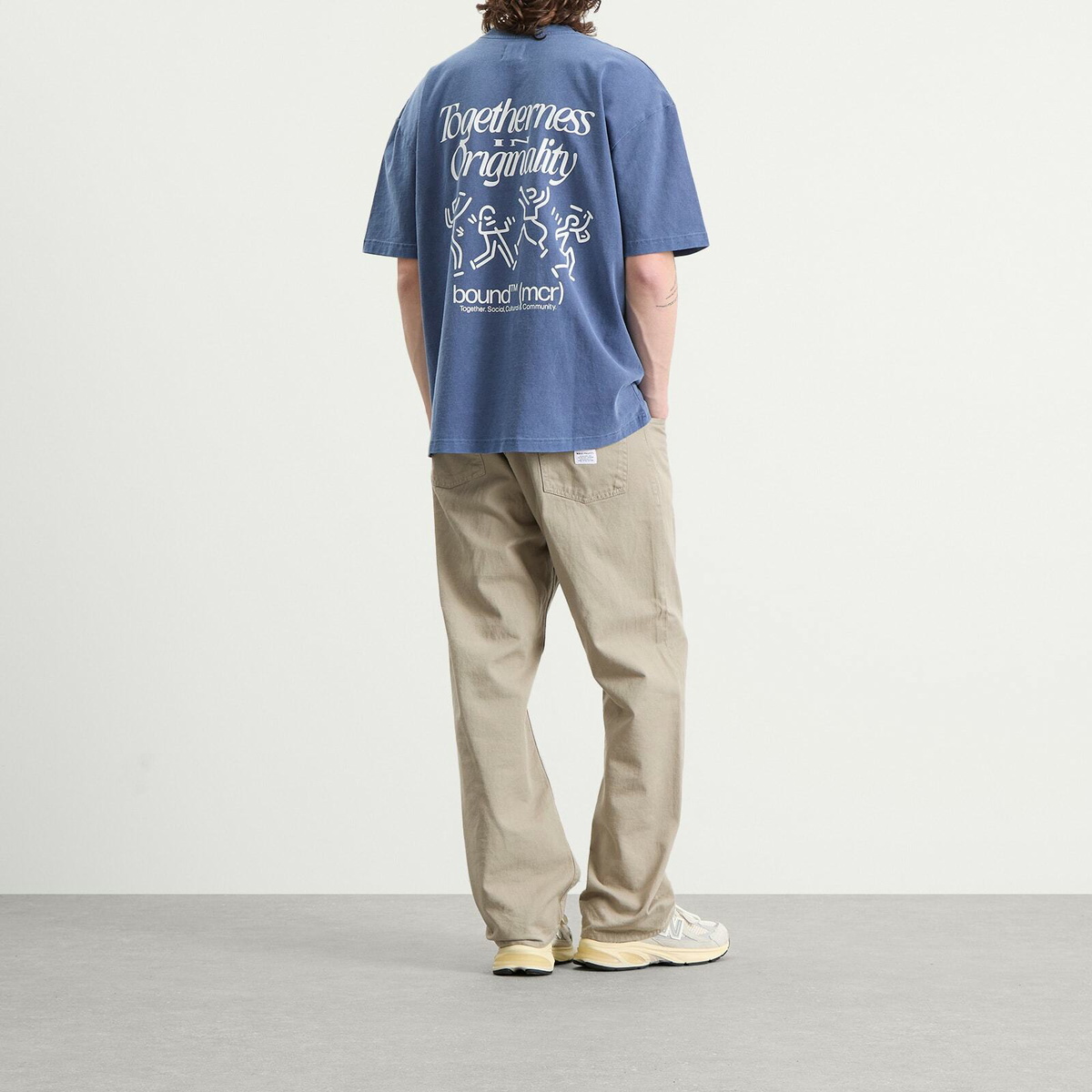 Bound Men's Dancing T-Shirt in Washed Light Navy
