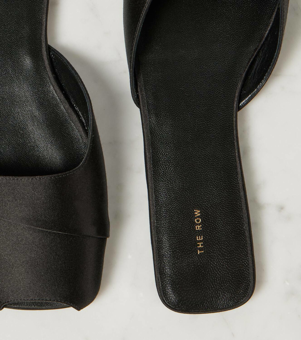 The Row Milla satin slides The Row
