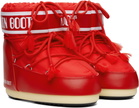 Moon Boot Red Icon Low Nylon Boots