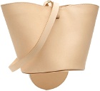 Building Block Beige Short Basket Shoulder Bag