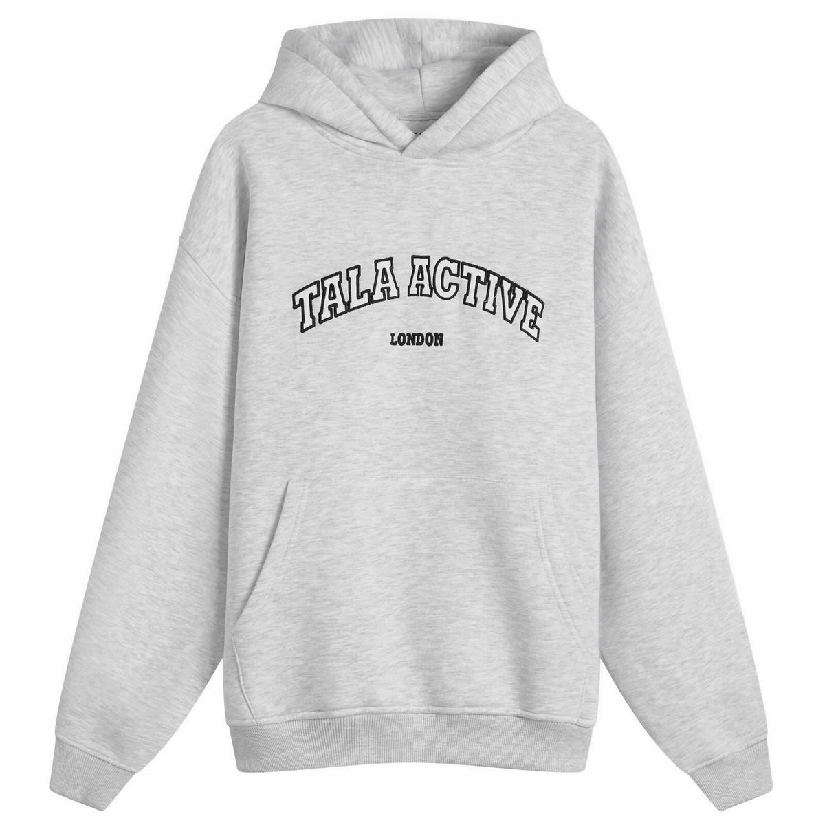 TALA Women's Oversized Active Logo Hooded Sweatshirt in Grey Marl