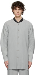 Homme Plissé Issey Miyake Grey Monthly Color November Cardigan