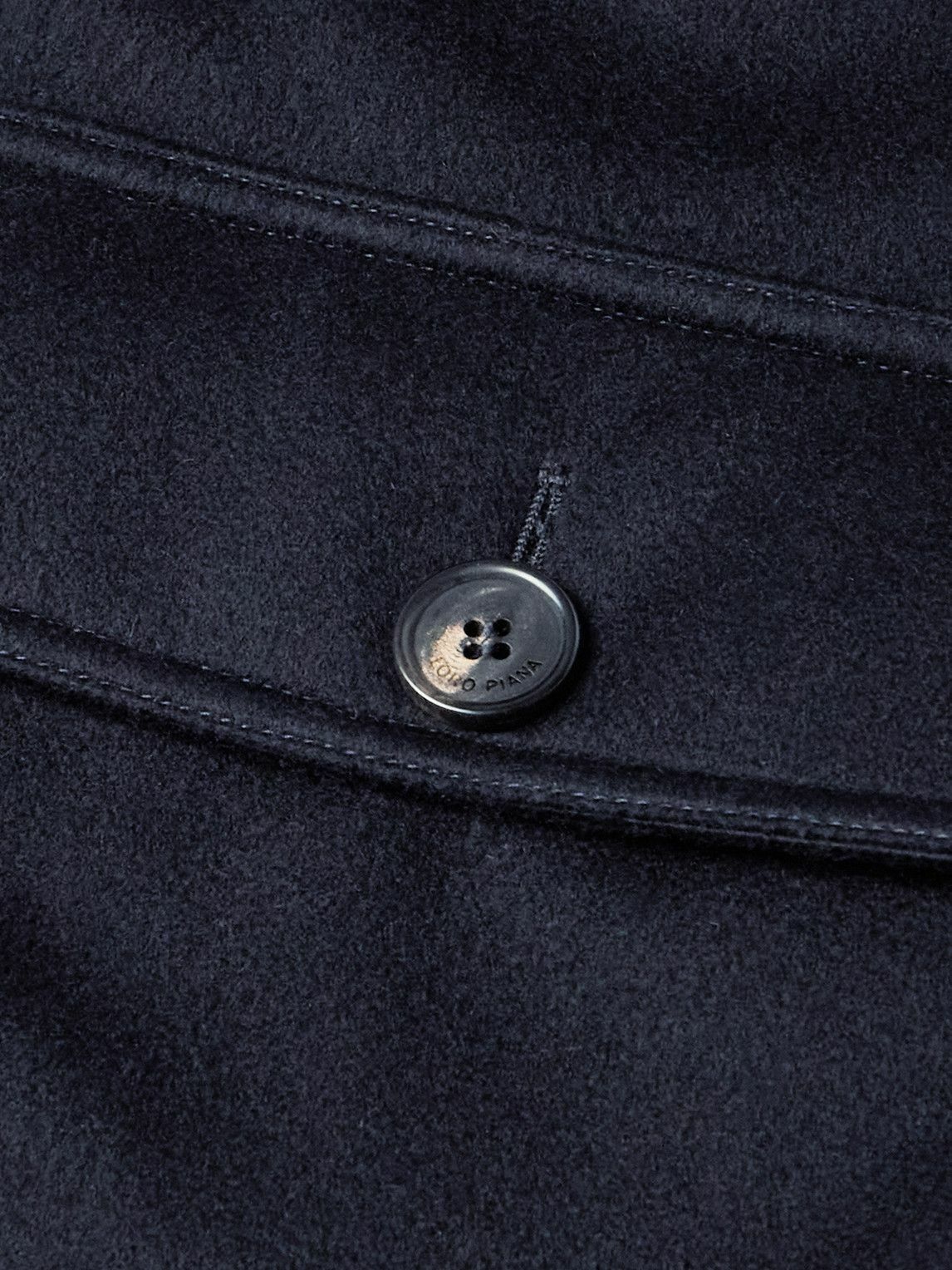 Loro Piana - Damiano Shearling-Lined Padded Storm System® Cashmere-Felt Hooded Jacket - Blue