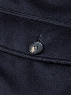 Loro Piana - Damiano Shearling-Lined Padded Storm System® Cashmere-Felt Hooded Jacket - Blue