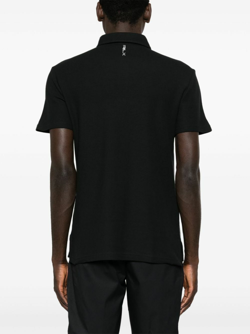 RLX Ralph Lauren Black Logo-Print Polo Shirt