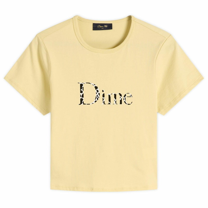 Photo: Dime Women's Classic Dalmatians T-Shirt in Light Yellow