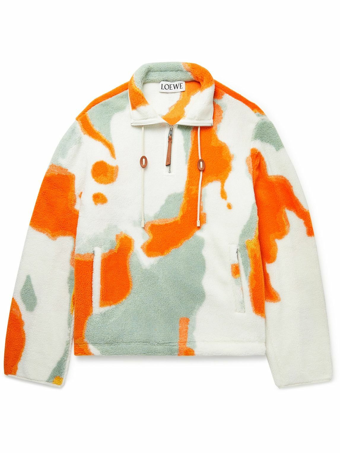 Loewe Printed Fleece Half Zip Jacket Multi