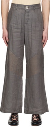 Solitude Studios SSENSE Exclusive Gray Stochastic Biker Trousers