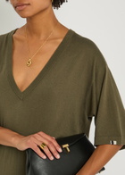 Extreme Cashmere n°410 Inda Cotton and Cashmere-blend Maxi Dress - Khaki - One Size
