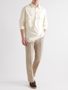 Loro Piana - Oversized Cotton-Poplin Half-Placket Shirt - White