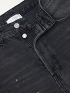 John Elliott - Straight-Leg Paint-Splattered Distressed Jeans - Black