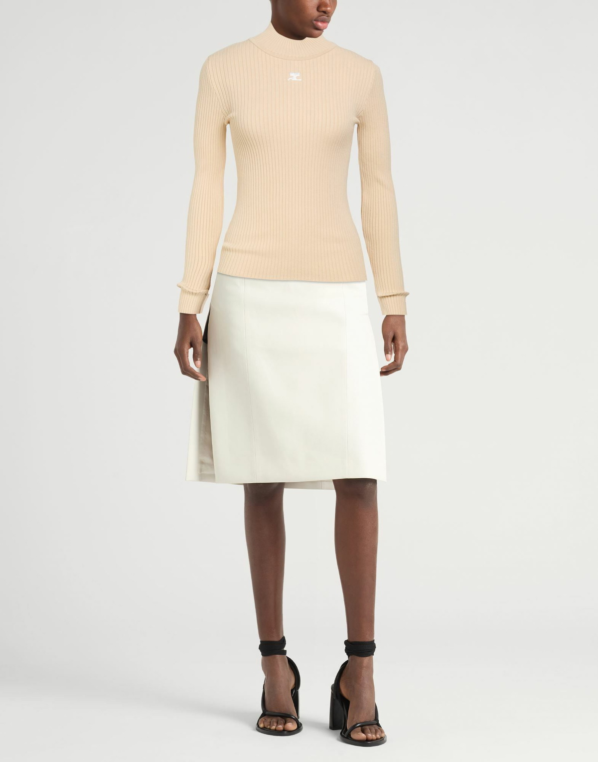 Courrèges Womens Turtleneck Sand