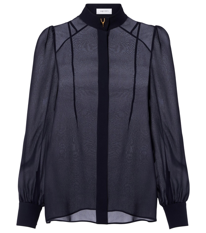 Photo: McQueen Wishbone silk crêpe de chine shirt
