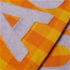 Acne Studios Men's Veda Logo Check Scarf in Orange/Lilac