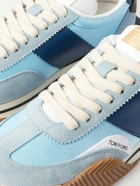 TOM FORD - James Rubber-Trimmed Leather, Suede and Nylon Sneakers - Blue