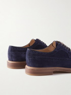 Brunello Cucinelli - Suede Wingtip Brogues - Blue