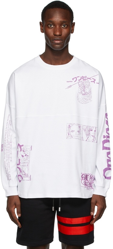 Photo: GCDS White One Piece Edition Bunny Long Sleeve T-Shirt