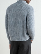 Inis Meáin - Boatbuilder Ribbed Cashmere Sweater - Blue