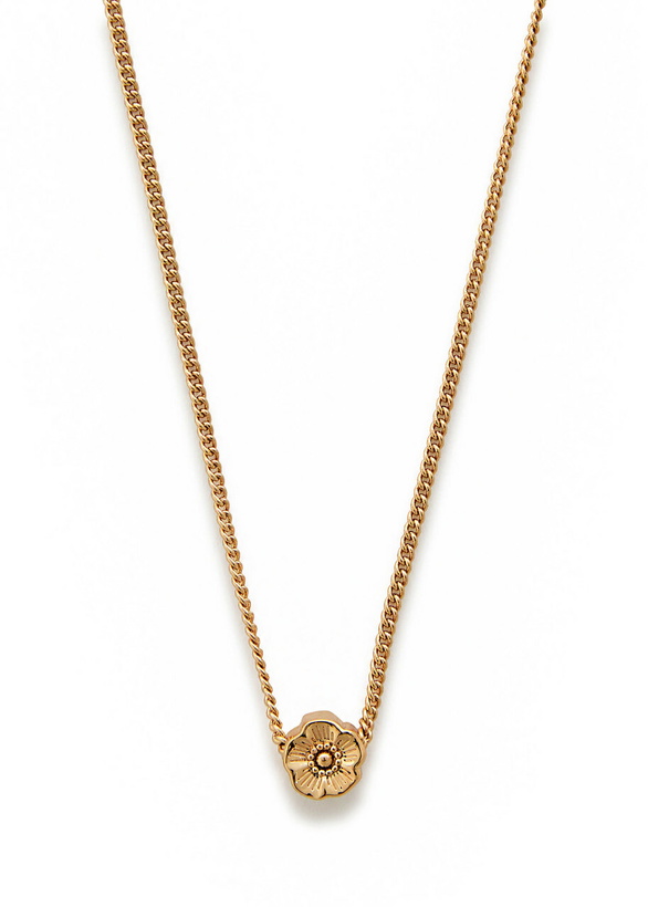 Photo: Coach Tea Rose Necklace - Gold - One Size