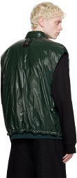 Wooyoungmi Green Stand Collar Down Vest