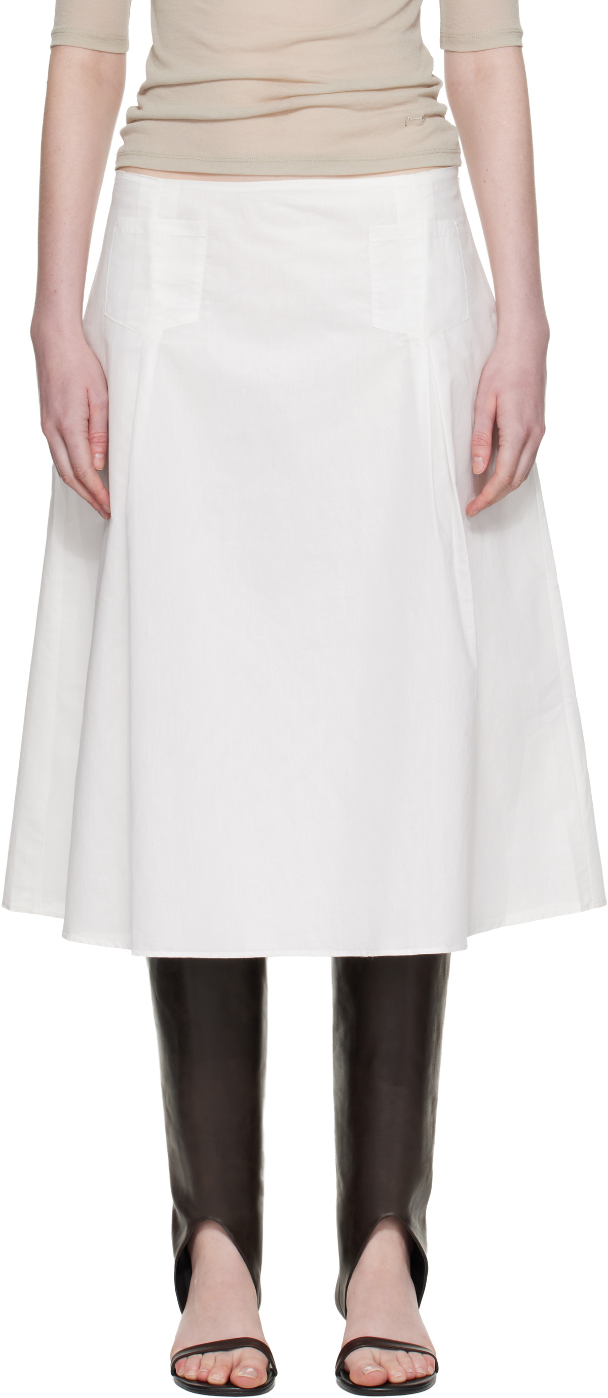 Paloma Wool White Dimi Midi Skirt
