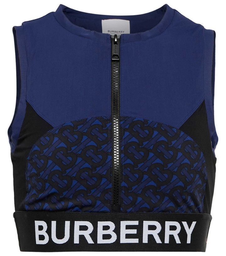 Photo: Burberry - Logo printed sports bra