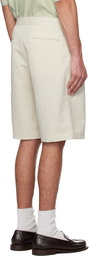 nanamica Beige Double Pleats Shorts