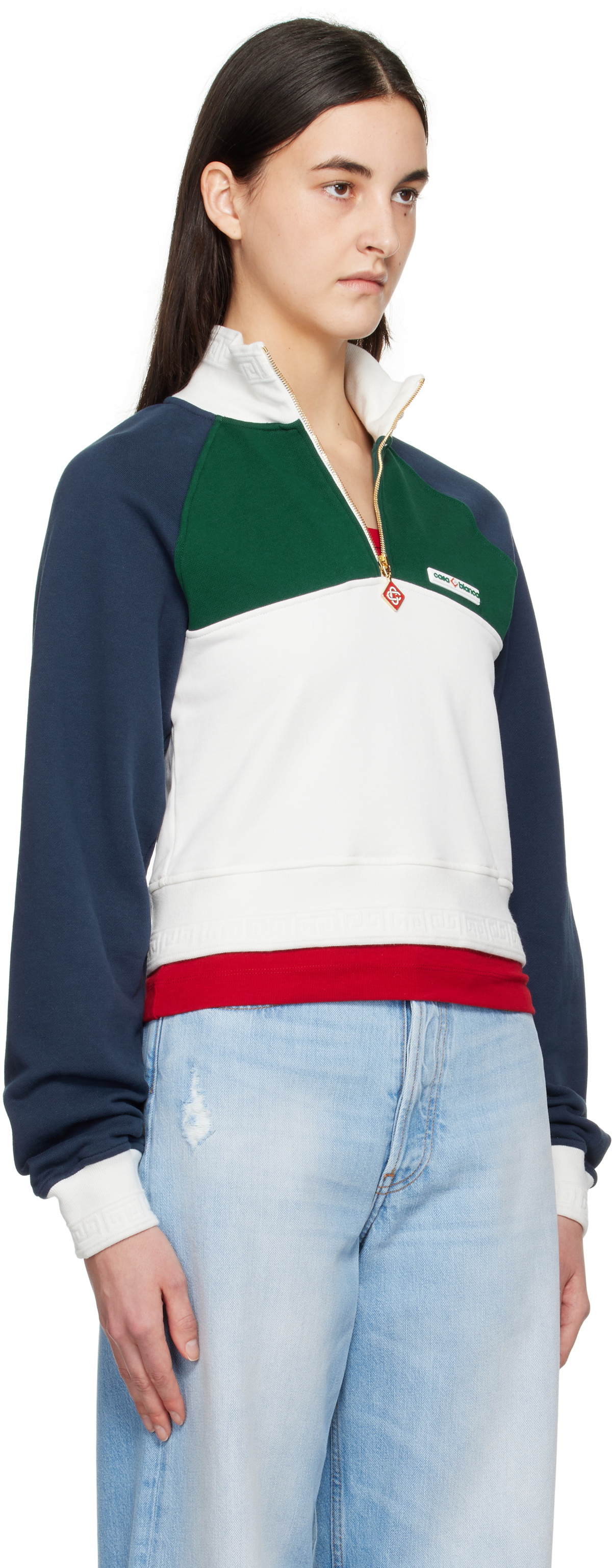 Casablanca Multicolor Quarter Zip Sweatshirt