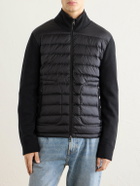 Moncler - Wool and Quilted Shell Zip-Up Cardigan - Black