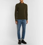 Mr P. - Ribbed Merino Wool Sweater - Men - Army green