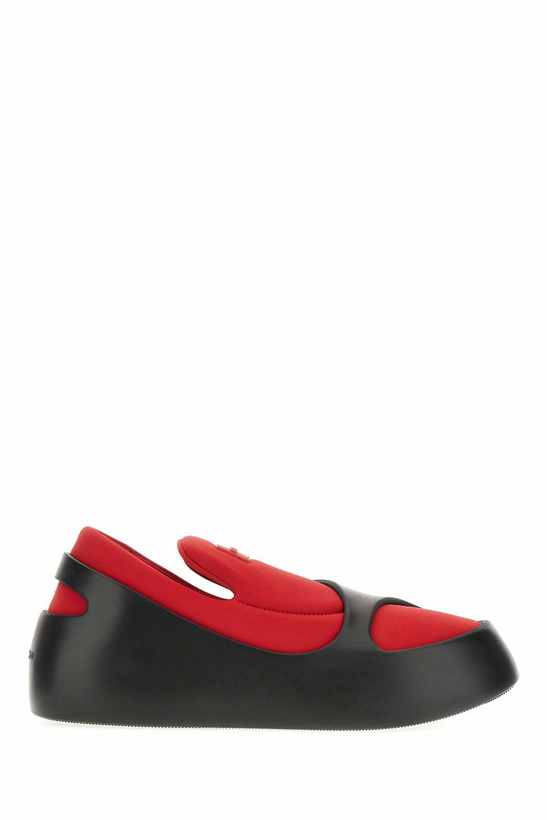 Photo: Ferragamo Two-tone Neoprene And Rubber Slip Ons